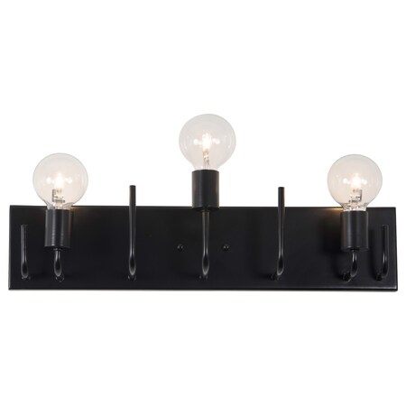 Varaluz Socket-To-Me 3-Lt Bath Fixture - Black 219B03BL